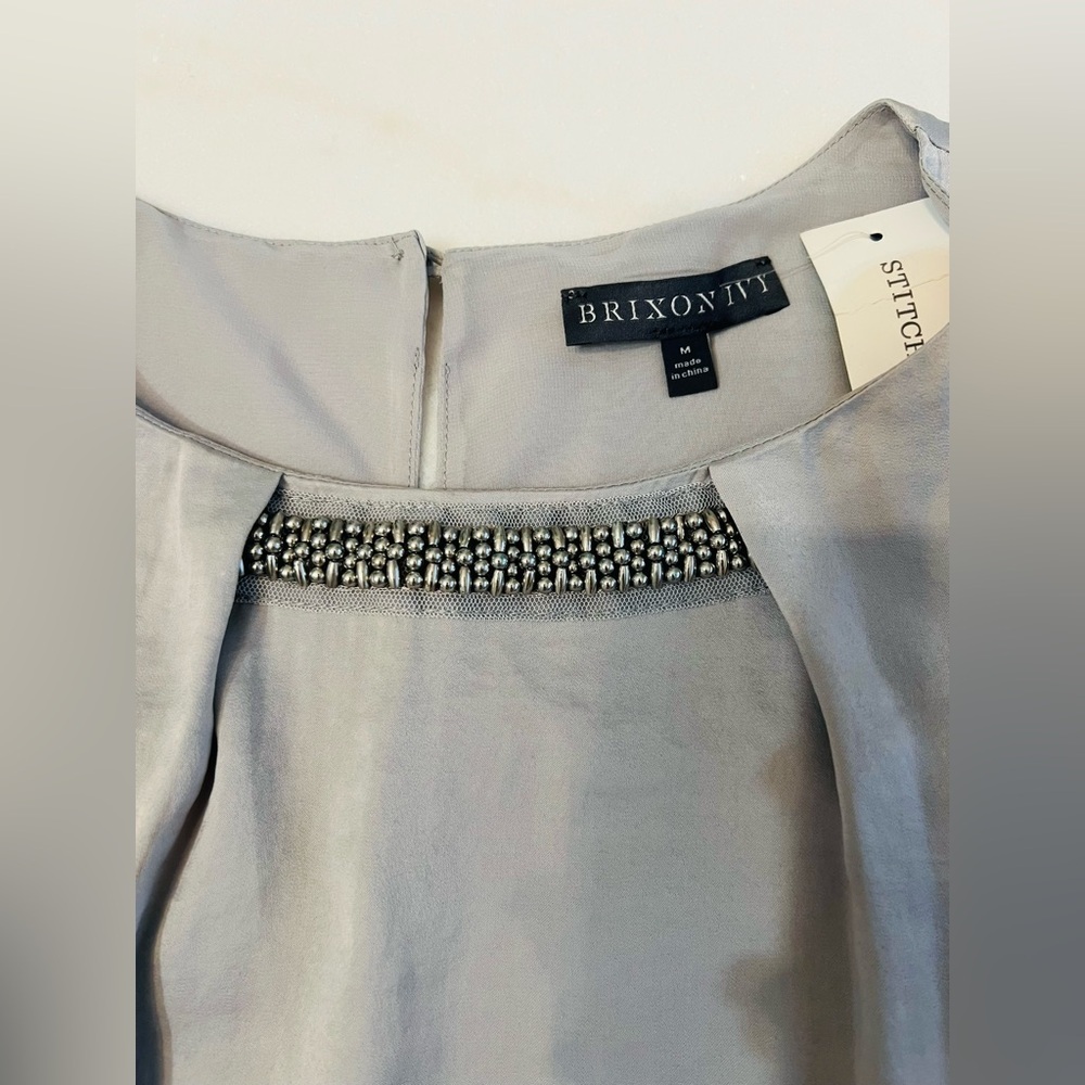 Brixon Ivy Silver and Black Embellished Dress Size M - Picture 4 of 5
